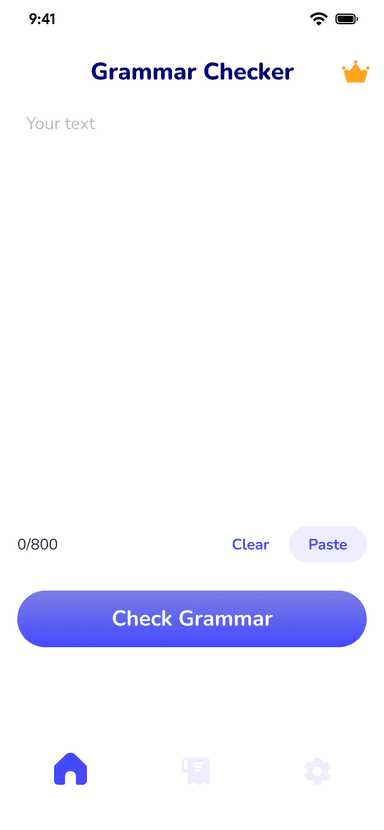 Grammar Checker — text input for grammar checking