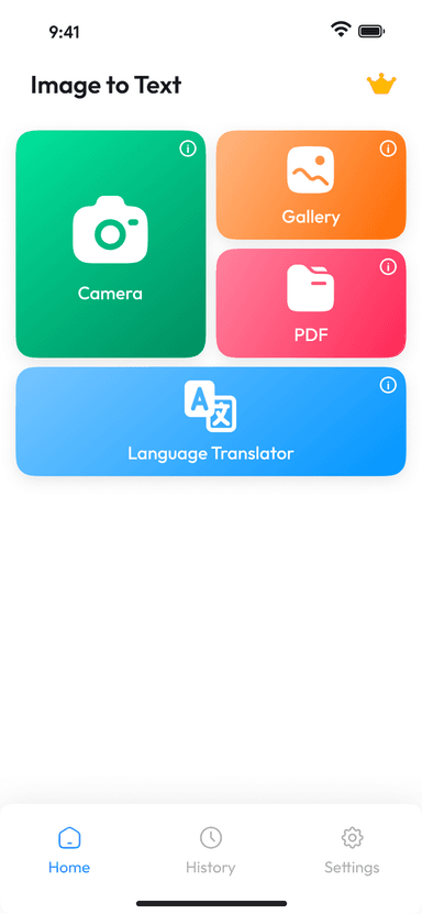 Image to Text — OCR scanner with camera options